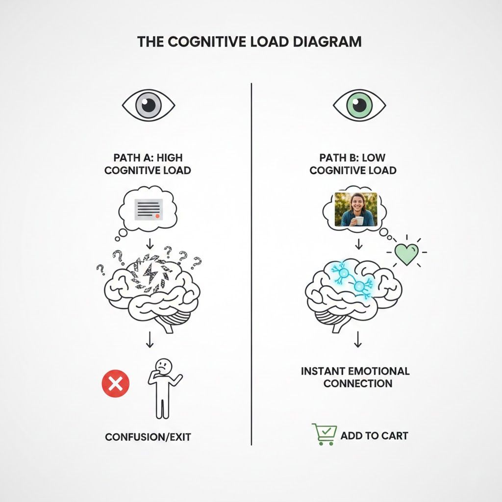 Cognitive load affects conversions