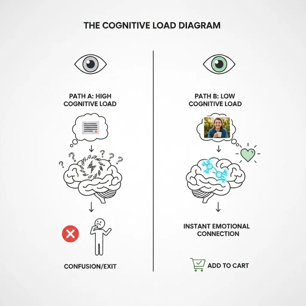 Cognitive load affects conversions