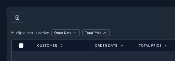 Multiple columns used to sort orders