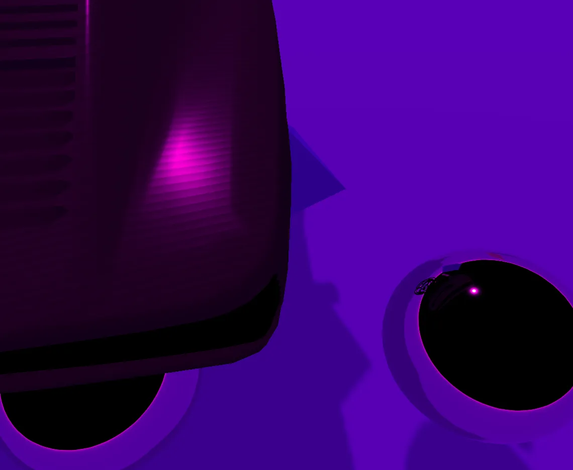 Shadow acne on the model closeup