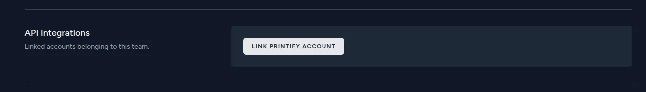 Linking Printify account