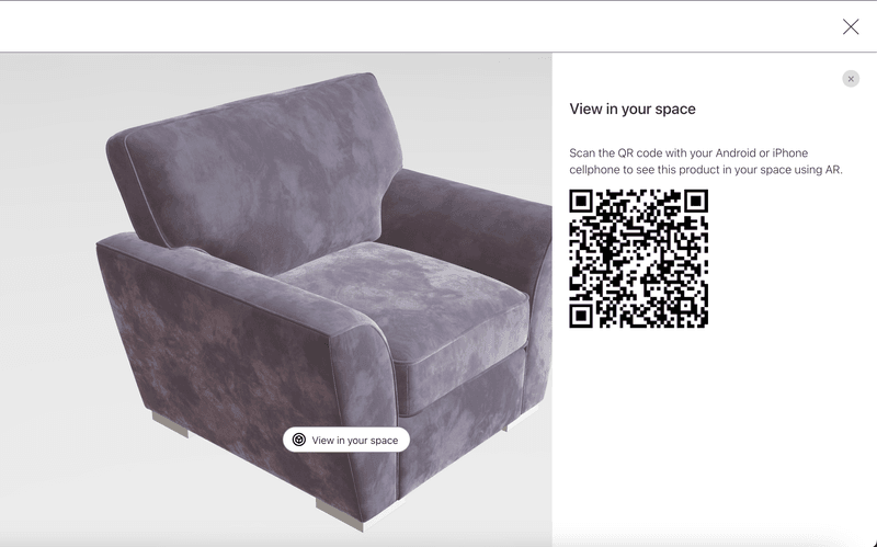 AR qr-code for quick mobile preview
