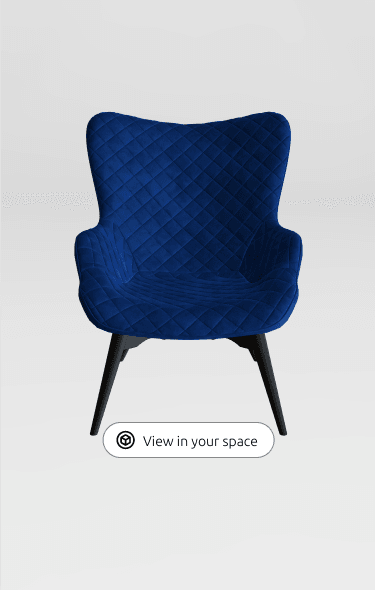 Ducon Velvet Wingback Chair in 3d Viewer